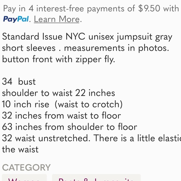 Standard Issue NYC Grey Short-Sleeved Jumpsuit Boiler suit Coverall - Picture 4 of 8